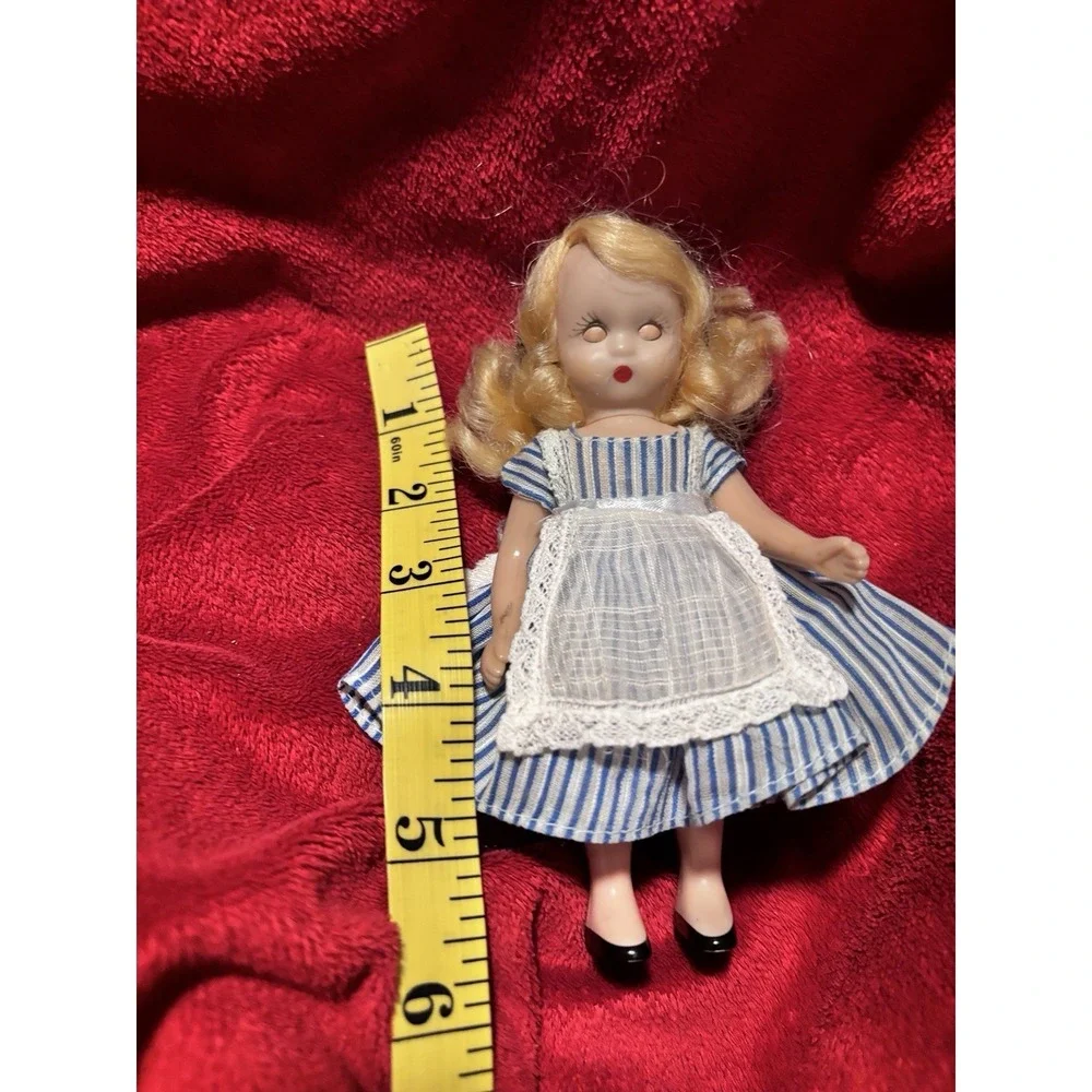 VTG Alice In Wonderland Madame Alexander Kins Striped Blue Dress Apron Headband